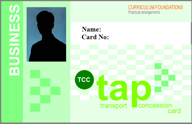 TCC tap Tranport Concession Card